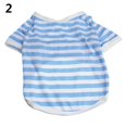 thumbnail image 3 of SPRING PARK Summer Dog Clothes Pet Striped T-Shirt Plain Puppy Apparel for Small Dogs, 3 of 7