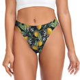 thumbnail image 1 of Balery Citrus Fruits Elegant Lemons Tangas de Algodón para Mujer con Estampado – Ropa Interior Sexy, Transpirable, G-string-3X-Large, 1 of 1