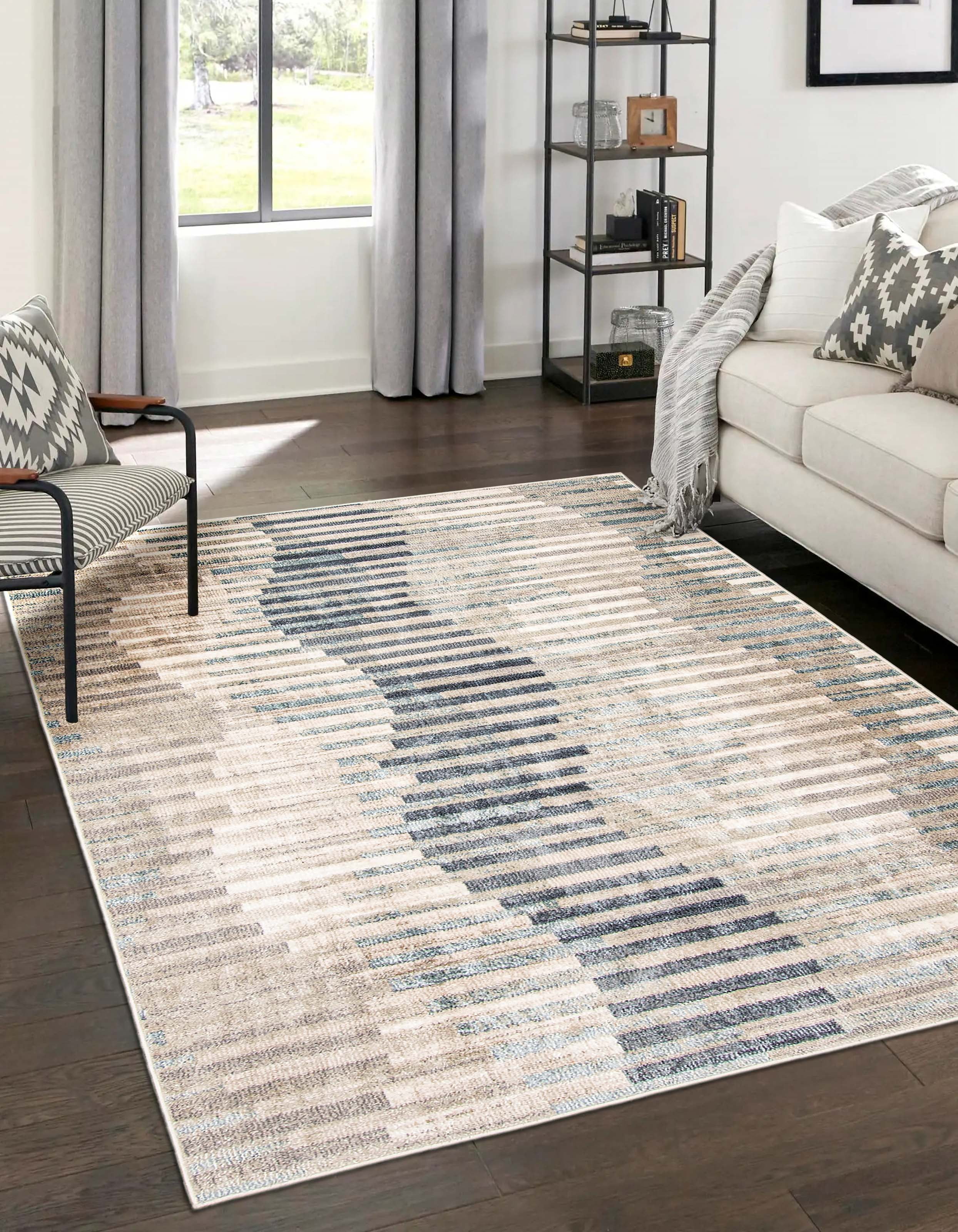 ECARPET Kalliope Contemporary/Modern Area Rug for Living Room, Bedroom, Dining Room, Entrance, Hallway and More.