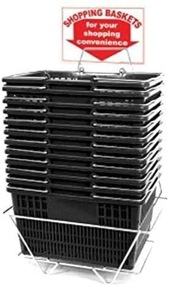 Set of 12 Black Shopping Basket Set