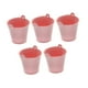 thumbnail image 3 of 5 cubos de metal galvanizado, cubos de hielo, recipientes para manualidades con asa, decoración del hogar, jarrones metálicos decorativos resistentes Rosa, 3 of 8