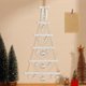 thumbnail image 4 of Adornos navideños, regalos navideños, escalera de árbol de Navidad de pared blanca, mini decoración colgante iluminada, adornos de pared de madera, 4 of 6