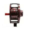 thumbnail image 4 of 5/6 Weight Fly Fishing Reel, CNC Machined Aluminum Large Arbor Reel, Red, 4 of 6
