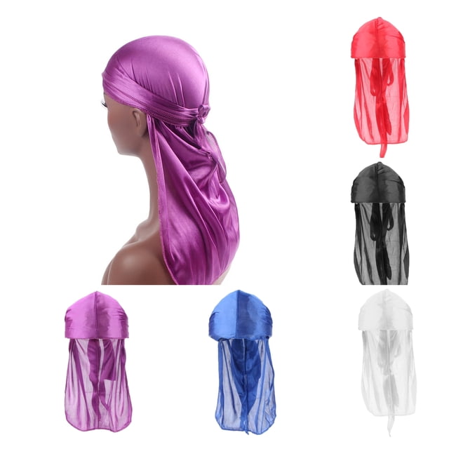 5pc Hombres Mujeres Durag Headwear Bandana Wave Cap Chemo Beanie Tejido Suave Sunnimix Gorra unisex Durag Wave
