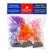 Aqua Culture Foregrounder Aquarium Plants, 3 Count, Multicolor