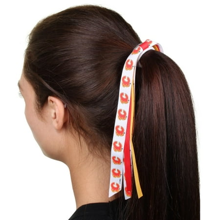 Calgary Flames Mini Ponytail Streamer - No Size