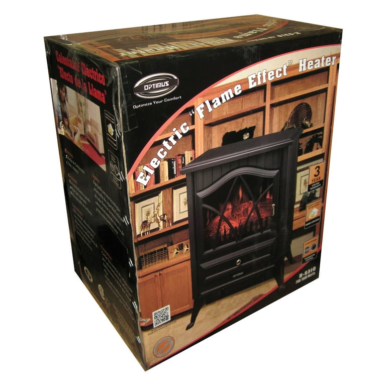 Optimus H-9310 H-9310 2-Setting 1,500-Watt-Max Flame-Effect Fireplace  Electric Heater - Walmart.com