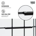 thumbnail image 7 of Vigo Vg6023gcl6076 Houston 76" High X 60" Wide Sliding Frameless Shower Door - Black, 7 of 7