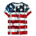 thumbnail image 4 of Patriotic T Shirt Women 4th of July Womens T Shirts 4th of July Womens Shirt Women Fourth of July Top Patriotic Tee Fashion Women's Summer Short Sleeve Print Short Sleeve Round Neck Blouses, 4 of 4
