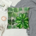 thumbnail image 2 of Nawypu  St. Patrick’s Day Spring Pillow Covers Lucky Clovers Green Shamrocks Leaves Pillow Cover Grey Buffalo Plaid Checkered Farmhouse Holiday Decorations Cushion Case Lumbar, 2 of 5