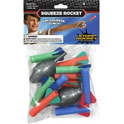 Stomp Rocket Original Squeeze Rockets for Kids, 10 Portable Foam Rockets, Gift for Boys and Girls Ages 4 and up.