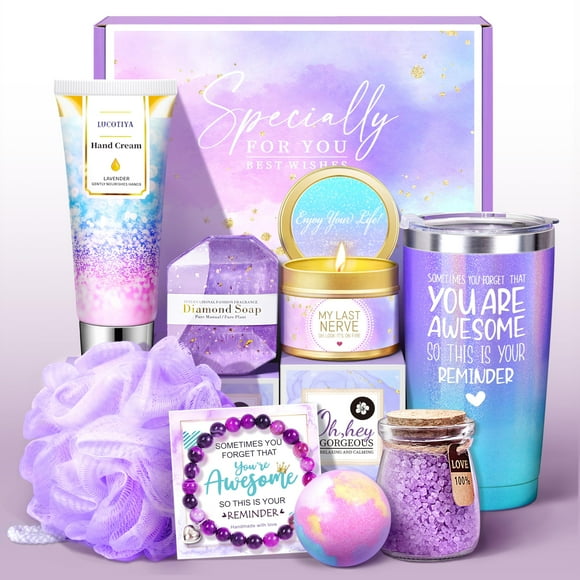 Set de regalos LUCOTIYA Lavender Care Package de 9 piezas para mujer