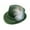 Green, variant on ievspot Men Fedora Retro Jazz Hat Feather And Rope Decor Curved Edge Oktoberfest Party Festivals Holiday Bowler Cap