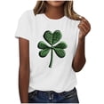 thumbnail image 1 of Mujeres Manga Corta de Verano Tops Impreso Sudadera Casual, Cuello Redondo Blusa Ligera para la Primavera Y el Verano, 1 of 4