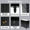 thumbnail image 4 of 36" Bathroom Vanity with Sink, Black Bathroom Cabinet with Drawers, Solid Frame and MDF Board, One Package, 4 of 10
