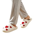 thumbnail image 7 of Viluyesy Womens Scuff Slippers Curly Fleece Lined Cat Embroidery Closed Toe Non Slip Warm Soft Indoor House Slides Red Size 7.5, 7 of 7