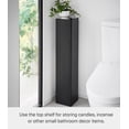 thumbnail image 4 of Yamazaki Home Rolling Bathroom Organizer, Black, Steel, Wheels, Adjustable Tiers, Minimal Assembly, 4 of 8