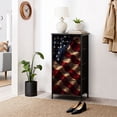 thumbnail image 6 of Gothic Dresser for Bedroom with 4 Storage Drawers American Wave Flag Dressers Chest of Drawers Steel Framed Fabric Closet Organizers for Boys Man Cave Dorm Entryway, 6 of 8