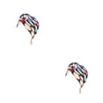 thumbnail image 2 of Turbante Nudo Jumpingount estilo bohemio estampado Protección solar Cómodo 2piezas Negro, 2 of 6
