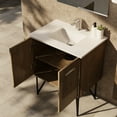 thumbnail image 4 of Lancy 30 in W Rustic Acacia Bath Vanity, Cultured Marble Top, Faucet Set and 28 in Mirror, 4 of 9