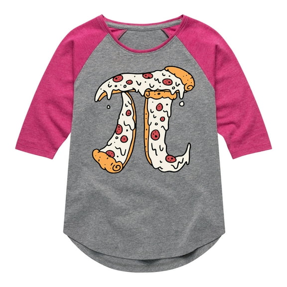 Instant Message - Pizza Pi - Toddler And Youth Girls Raglan Graphic T-Shirt