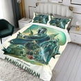 thumbnail image 3 of The Mandalorian Conjunto de sábanas temático, trío de piezas, cómodo y amigable con la piel, diseño único, regalo de decoración para el hogar para familiares, amigos y fans, 90 cm * 190 cm, 3 of 6
