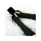 thumbnail image 4 of Guantes de punto largos sin dedos para mujer con agujero para el pulgar, a rayas sólidas, góticos, negro-gris, 4 of 6