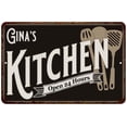 thumbnail image 1 of Gina's Kitchen Sign Metal Wall 16 x 24 Matte Finish Metal 116240019216, 1 of 1