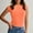 Orange, variant on SYMOID Womens New Round Neck Backless Solid Color Close - fitting Casual T - shirt for Home Wear,Pink,Size S