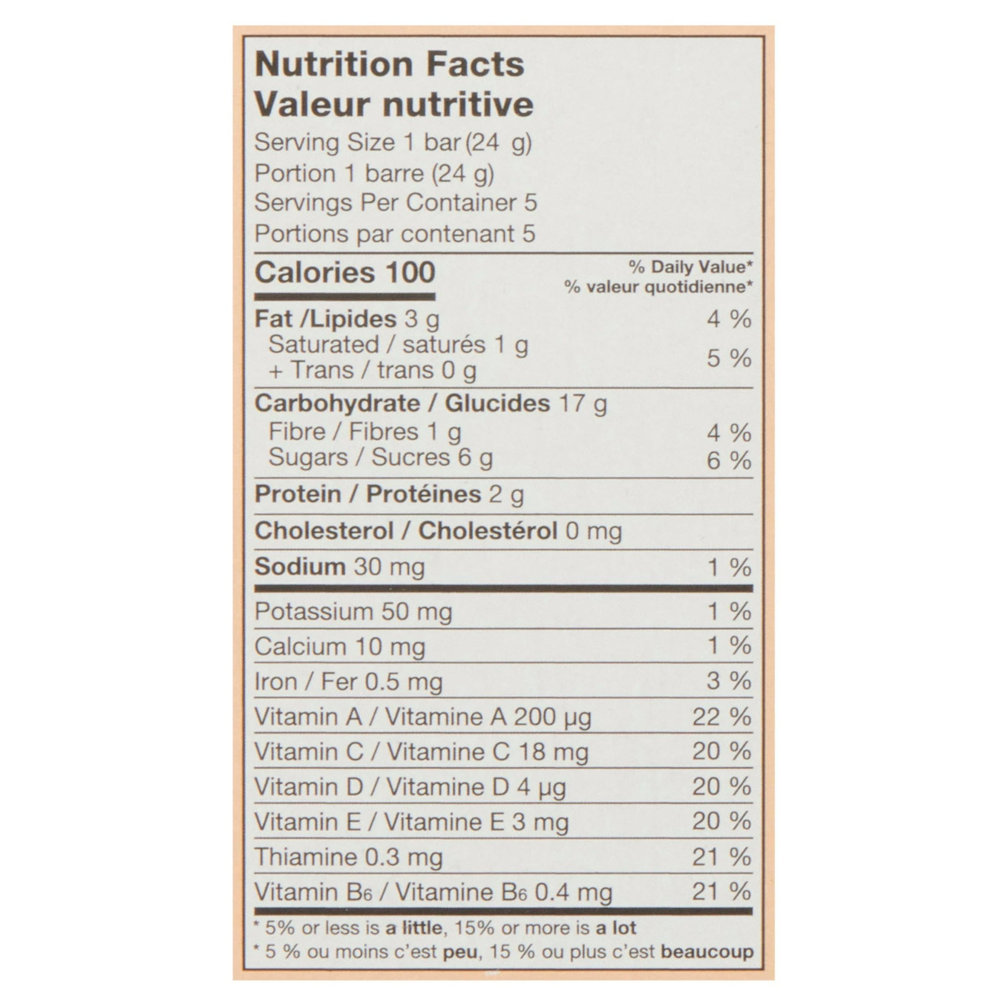 MadeGood Barres granola Biscuits et crème Boîte de 5 barres