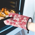thumbnail image 5 of Pink Balloons Oven Mitts and Pot Holders Set of 2, Valentine''s Day Heat Resistant Oven Mitts Kitchen Oven Glove for Cooking, Baking, 5 of 6