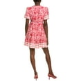 thumbnail image 2 of Taylor womens  Puff Sleeve Mini Dress, 12, Red, 2 of 3