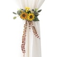 thumbnail image 1 of Curtain Tieback Fake Flower: Modern Drapery Holdback Drape Tie Back for Wedding, 1 of 10