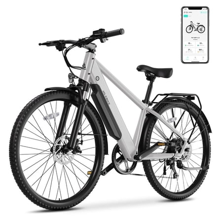 TST Electric Bike for Adults with Peak 800W Brushless Motor, 40 Miles 23 MPH Commuting Electric Mountain Bike with 480Wh Removable Battery, 7-Speed, 26" Tires and Smart App Control