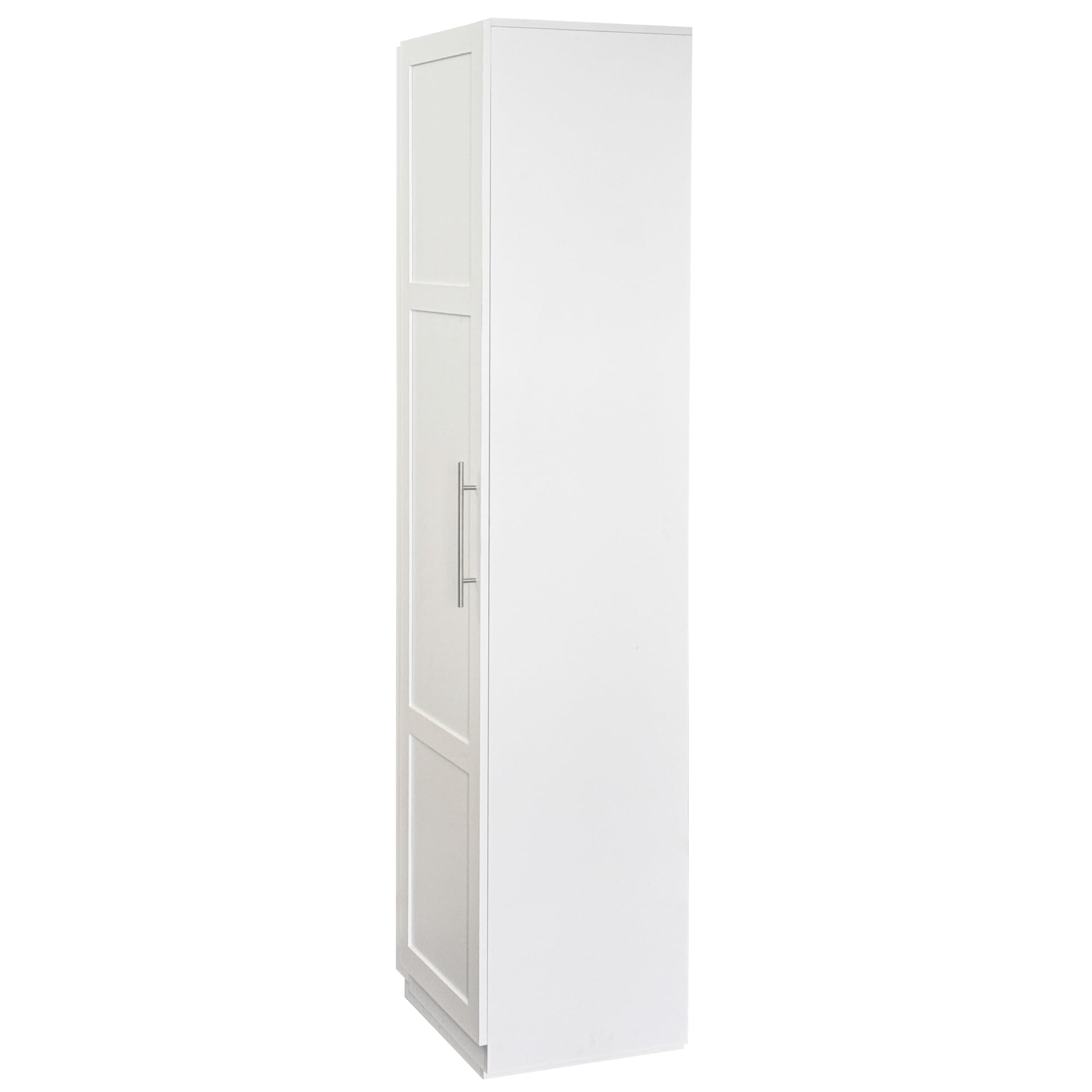 Kitchen Pantry Cabinet Freestanding Buffet Cupboard with Adjustable Shelves Side Racks, White