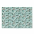 thumbnail image 1 of Floral Cutting Board, Pattern with Birds Hearts Trees and Flowers Summertime Garden Joyful Fun Cartoon, Decorative Tempered Glass Cutting and Serving Board, Small Size, Teal White Red, by Ambesonne, 1 of 1