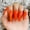 ORANGE, variant on BGZLEU Solid Color Fake Nails In Multiple Colors,Wearable Fake Nails,Press On Nails, Fake Nails,Elegant Long Nails For Party Wear for Women Girls ,Decoration Reusable Stick on Nails Glue on Nails