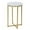 White & Gold | Round, variant on Tcbosik C-Shaped End Table, Side Table with Faux Marble Top and Metal Frame, Small Accent Table for Living Room, Bedroom, White & Gold