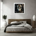 thumbnail image 3 of Stephen Chambers 26x26 White Modern Wood Framed Wall Art Titled - Skull 56, 3 of 6