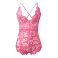 thumbnail image 1 of FhsagQ Lingerie pour Femmes Grande Taille Mode pour Femmes Combinaison Moulante Lingerie Jeu de Rôle Lingerie pour Femmes Lingerie en Dentelle à Carreaux Rouges Lingerie pour Femmes Collants Ouverts à l'Entrejambe Ensemble de Lingerie pour Femmes avec Bas S, 1 of 5