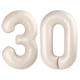 thumbnail image 1 of Fiesta de 30 cumpleaños con globos con números, color blanco crema, 40 cm, 1 of 5