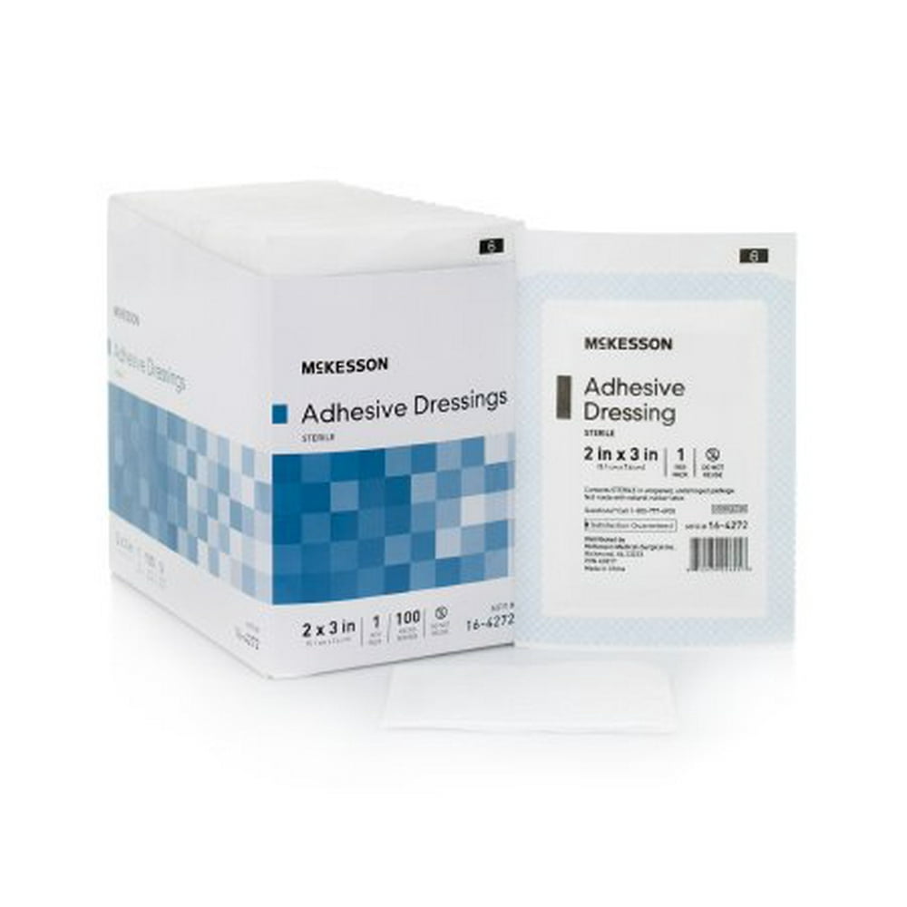 McKesson Adhesive Dressing, 2 X 3 Inch, Cotton / Polyester, Sterile