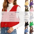 thumbnail image 3 of Cable Knit Sleeveless Vest for Women V Neck Button Down Soft Loose Knit Waistcoat Casual Daily Fall Winter Layering Sweater Gilet Yellow, 3 of 9