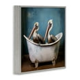 thumbnail image 4 of Stupell Industries Pelican Bath Time Typography Painting Gray Framed Art Print Wall Art, 12 x 12, 4 of 10