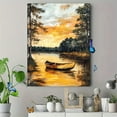 thumbnail image 4 of Sunset Lake Canoe Wall Art/Canvas Painting， Suitable for Living Room， Bedroom， Office， Dining Room， and Hallway Decoration., 4 of 8