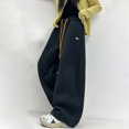 thumbnail image 5 of YindaitySweatpants for Girls Girls' Teenage Casual Street Style ' Versatile Trendy Casual Comfortable Fleece-Lined Straight-Leg Pants(Dark Gray,9-10 Years), 5 of 9