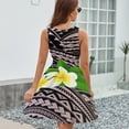 thumbnail image 6 of Plumeria Dress Fashion Beach Long Dresses Female Party Printed Sundress, 6 of 7