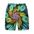 thumbnail image 4 of Lsque Mens Swim Trunks Hippie Style Pattern - Bathing Suit Compression Liner - Beach Swim Shorts Swimwear - (S-3XL) - Stretch Quick Dry -Small, 4 of 9