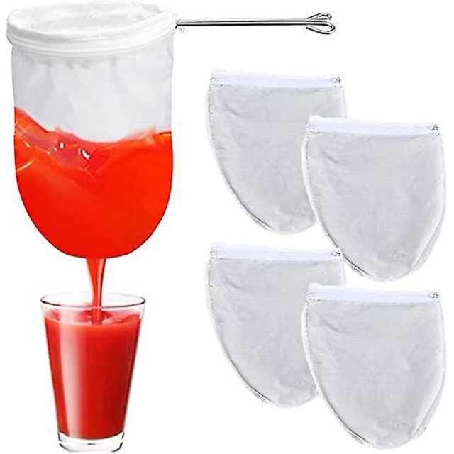 4 Pices Sac Lait Vgtal Avec Support Filtre Alimentaire Rutilisable Tissu Passoire En Coton Lavable Sac Lait De Noix Avec Fermeture Clair Pour Cu