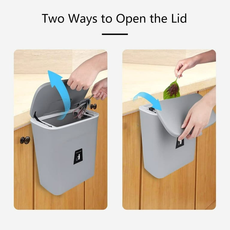 Kitchen Bin Hanging Compost Bin Inner Bucket Trash Can for Cupboard Counter